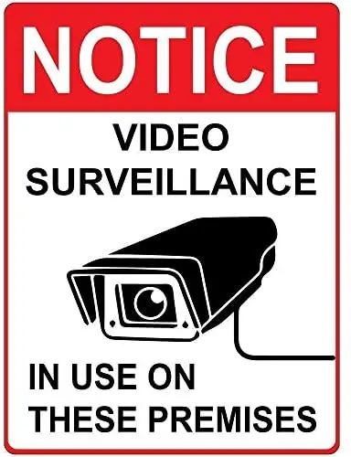 

Crysss Warning Sign Notice Video Surveillance in Use On These Premises Road Sign Business Sign 8X12 Inches Aluminum Metal Sign