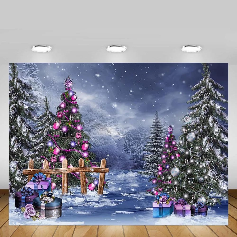 

Mehofond Рождественская елка фон лес снежинка подарок ребенок портрет фиолетовое украшение фотография фоны для фотостудии