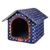 folding dog house indoor cat houses for outdoor cats cat bed kennel removable winter warm nest for small medium dogs cats cave