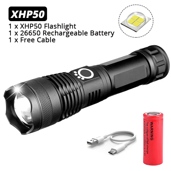 Package B Xlamp XHP90 самый мощный флэш-светильник XHP70 тактический флэш-светильник XHP50 USB Zoom фонарь для охоты 26650 безопасный молоток - Испускаемый цвет: Package B