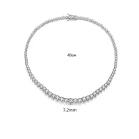 2020 new arrival top selling luxury jewelry 925 sterling silver full white 5a cubic zircon cross pendant party women necklace