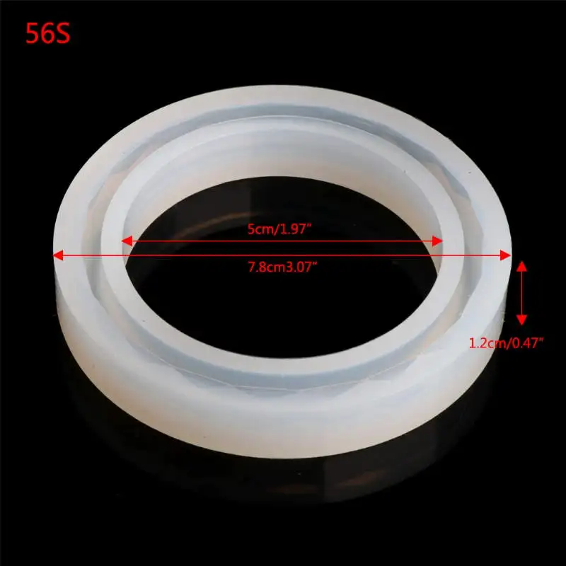 56mm small Круглые силиконовые формы для браслет из бразильской смолы для изготовления ювелирных изделий своими руками литье формы ювелирные изделия инструменты - Цвет: 56mm small
