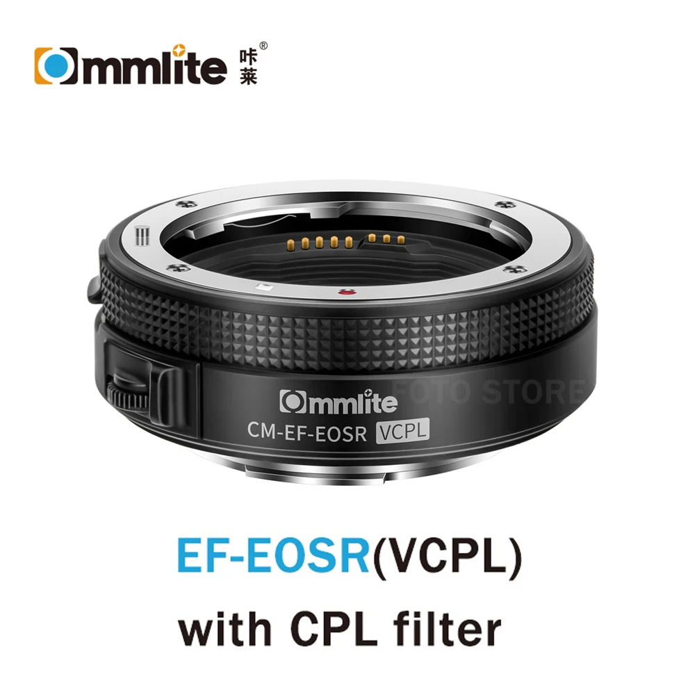 

Commlite EF-EOSR VCPL Lens Adapter Ring Auto Focus For Canon EF EF-S Lens To Canon EOS RF Camera Mount Camera Variable CPL R5 R6