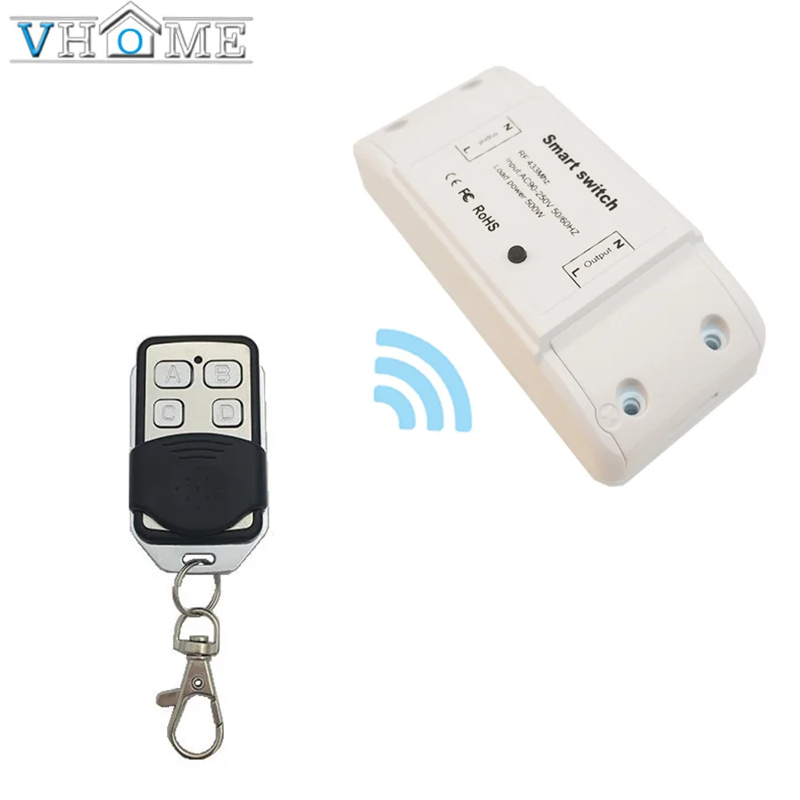 small remote set A Vhome Wireless Switch Controller Smart Remote Control Touch Light switch RF Transmitter AC220V 5A For Smart Home LED White/Black - Цвет: small remote set A