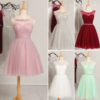 short cocktail dress tulle wedding party gown applique mini formal evening dresses 2021