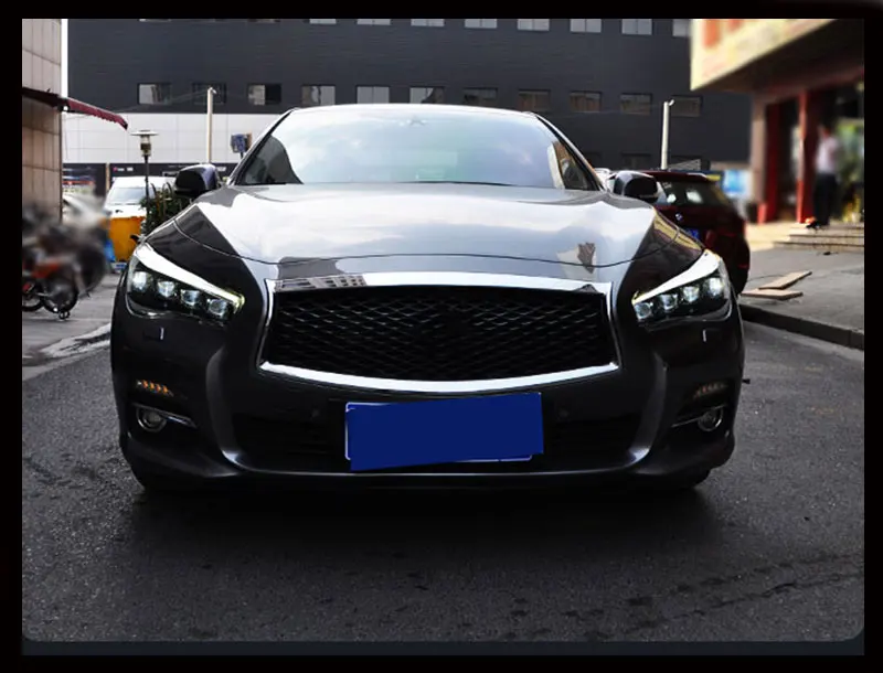 Автомобильный Стайлинг фара для Infiniti Q50L фары в сборе все светодиодный Matix Хрустальная фара DRL дневные ходовые огни объектив