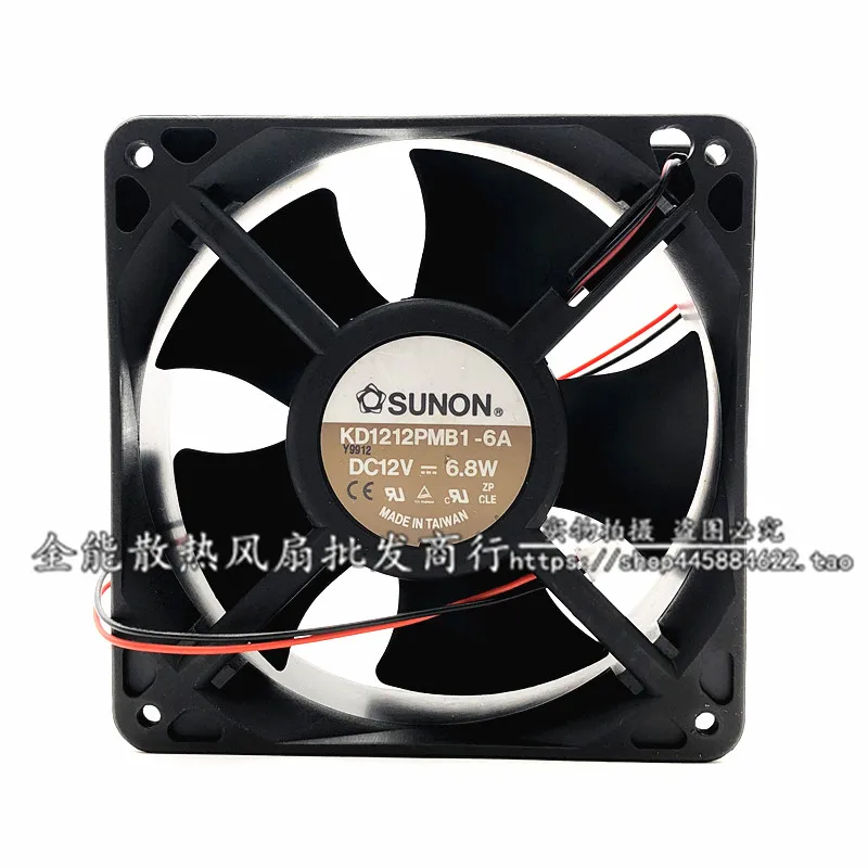 Оригинальный KD1212PMB1-6A 12 см 12V 6,8 W 2-провод 12038 в форме ручки с двумя шарами шасси Сервер вентилятор охлаждения
