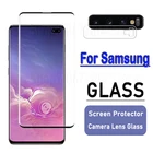 2 в 1 переднее стекло для Samsung Galaxy S22 Ultra защита для экрана S20 S10 E S9 S8 S21 Plus Note 8 9 10 20 ультразащитная пленка для объектива