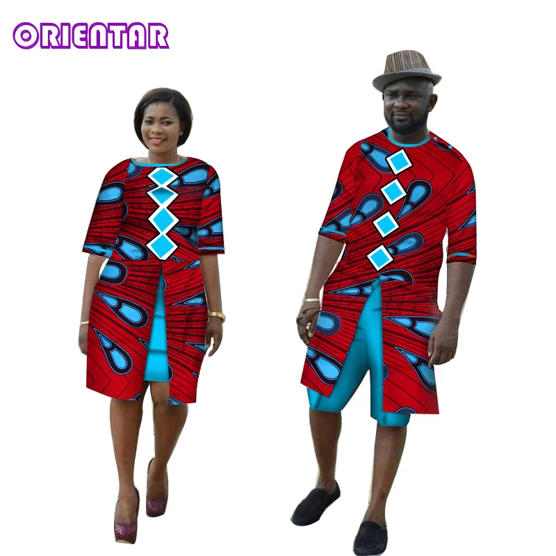 Платье в африканском стиле для пары одежда женщин и мужчин длинная рубашка штаны