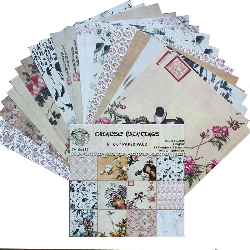 Китайская живопись стиль скрапбукинга бумага смешанных цветов бумажная