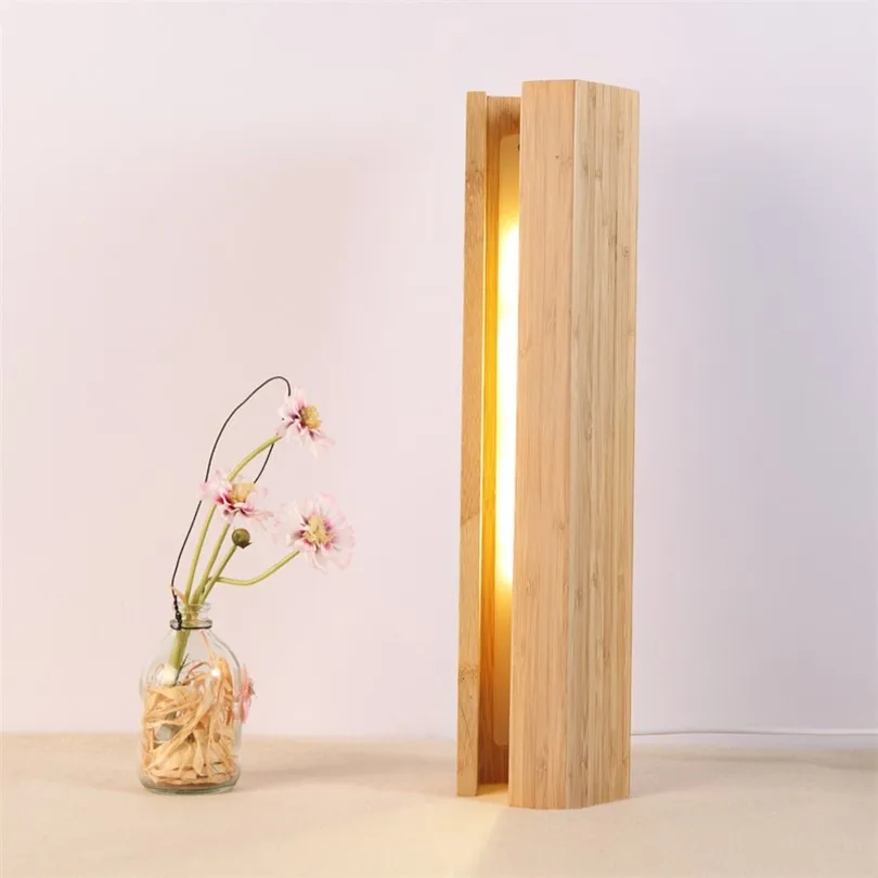 Художественные домашние настольные лампы из дерева ночник с usb для спальни