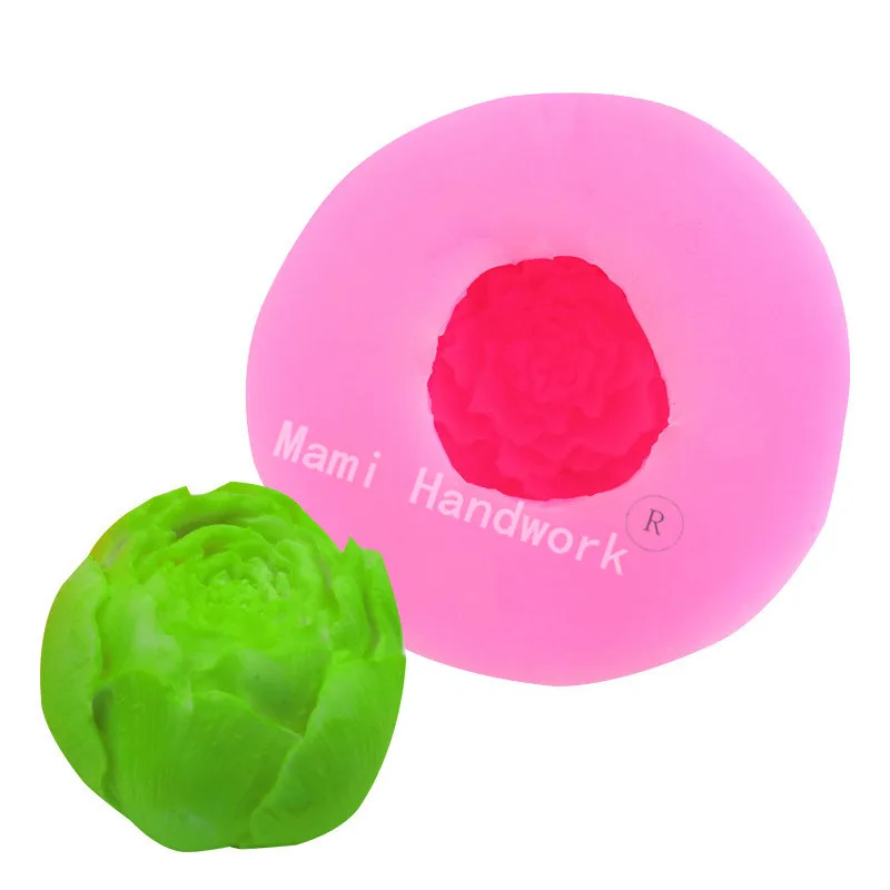 3D твердая силиконовая форма для капусты в виде Розы и торта мыла ручной работы