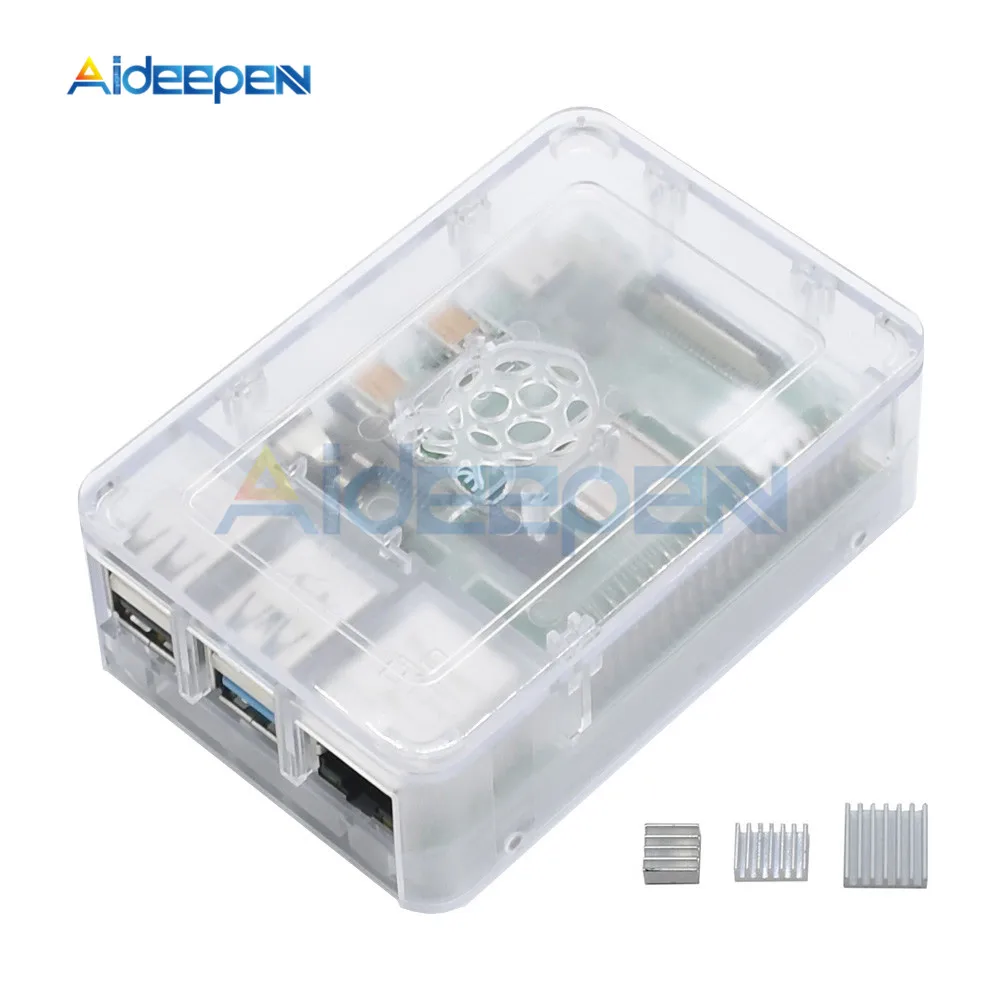 Черно-белый чехол для Raspberry PI 4 Модель B ABS пластиковый чехол Корпус корпуса КОРПУСА ДЛЯ PI4 с радиатором