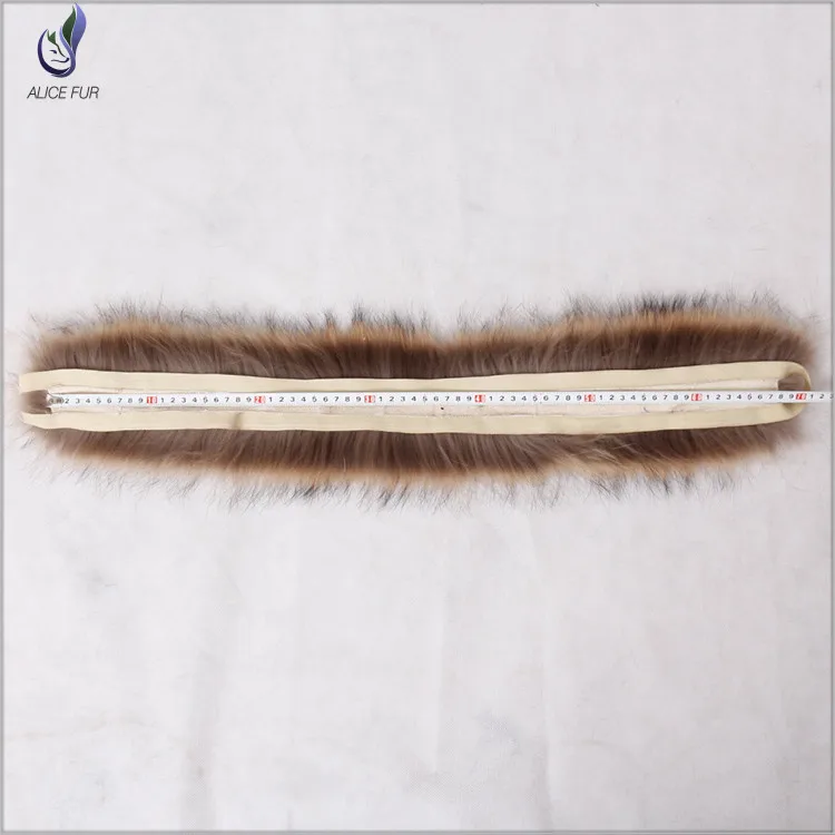 Натуральный меховой капюшон из енота отделка шарф черный воротник лисьего меха