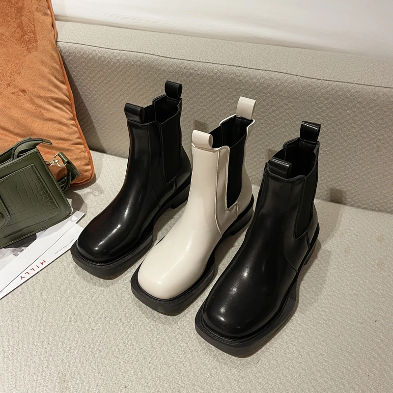 

Женские резиновые сапоги-Женские Роскошные Дизайнерские Сапоги с круглым носком для дождя, женские осенние сапоги до середины икры в стиле ...