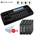 Зарядное устройство, ЖК-дисплей, умное зарядное устройство для батарей AA, AAA, Ni-MH, Ni-Cd, 1,2 В3,7 В9 в, 14 батарей, 14 батарей, 14 батарей AAA