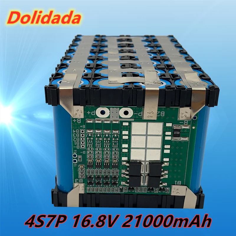 

16.8v battery, 21ah 4s7p 14.8V 16.8v, suitable for ncr18650ga, with 30A BMS, high power lithium ion inverter, touring car solar