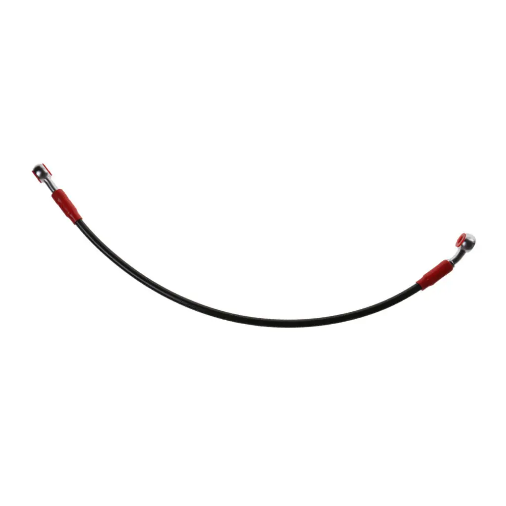 

45cm Motorcycle Brake Oil Hose Line Stainless Steel Braided Cable Black