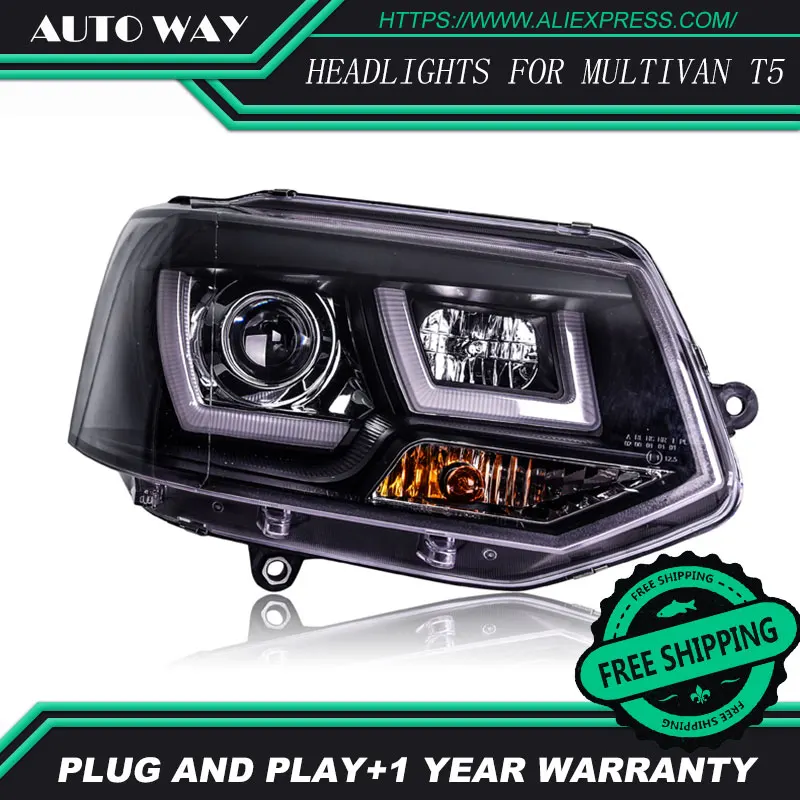 Бесплатная доставка! Светодиодный чехол для фар VW Multivan T5 2012-2016 с биксеноновым