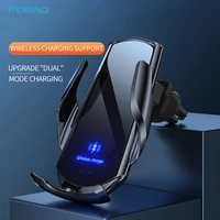 automatic 15w fast car wireless charger for samsung s21 s20 iphone 13 12 pro 11 xr x 8 magnetic usb infrared sensor phone holder
