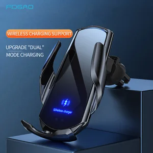 automatic 15w fast car wireless charger for samsung s21 s20 iphone 13 12 pro 11 xr x 8 magnetic usb infrared sensor phone holder free global shipping