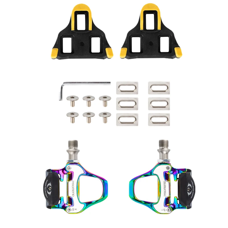 

PROMEND Bike Pedals Road Bike Pedals with SPD Locking Cleat Cycling Wide Platform Pedals