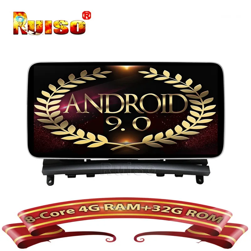 Автомобильный DVD плеер Ruiso 4 Гб + 32 ГБ для Benz C class C180 C200 C220 C250 C300 C320 C63 Android 9 0 gps Аудио