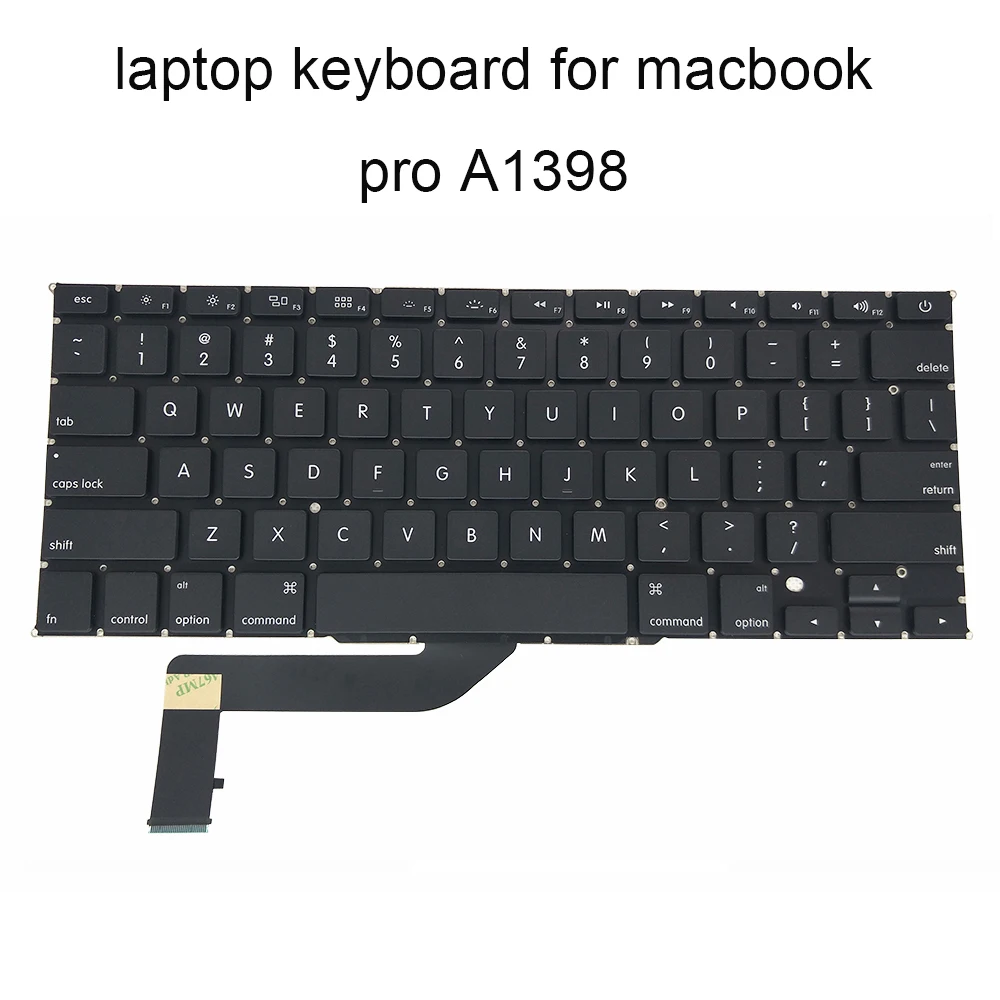 Клавиатура A1398 для ноутбука с подсветкой MacBook Pro MC975 MC976 ME664 ME293 US английская версия