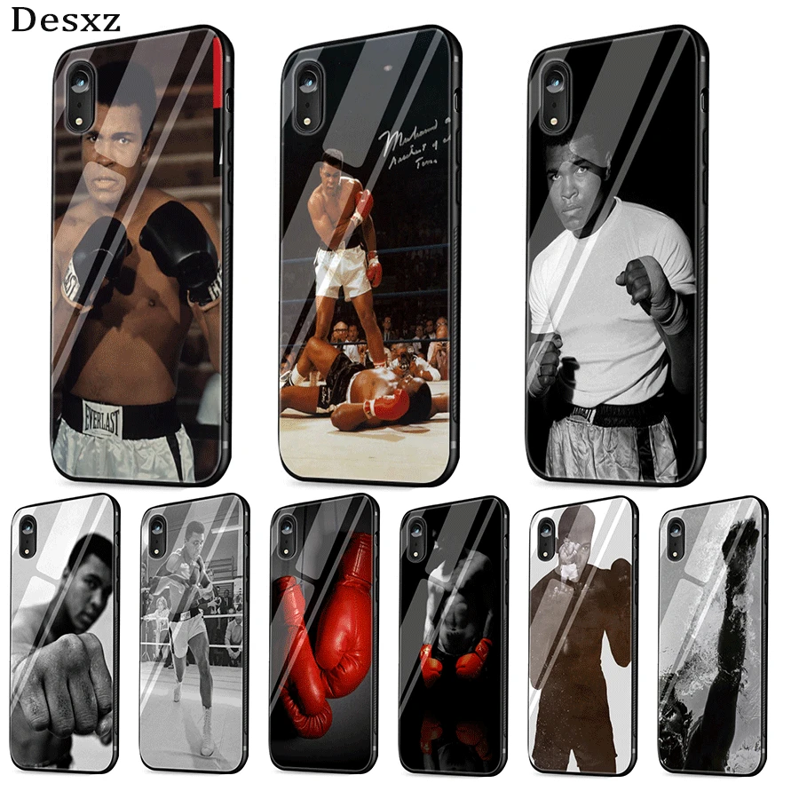 Чехол Gerleek Muhammad Ali для бокса из ТПУ стекла iPhone 11 Pro 6 6s 7 8 Plus XR X XS Max 5S SE 5 |
