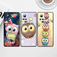 cute owl hearts lover for honor magic 3 view 20 10x 10i 10 x10 9n 9x 9c 9a 9s 9 v9 lite pro plus 5g capa black phone case