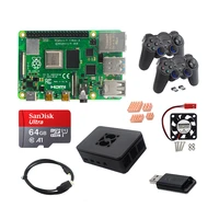 relka r5 raspberry pi 4 model b game kit 248gb wireless gamepads 64g32gb sd card case fan video cable