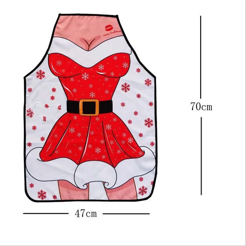 

Creative Christmas Apron Sexy Women Adult Apron Kitchen Cooking Clothes Christmas Party Decoration Supplies