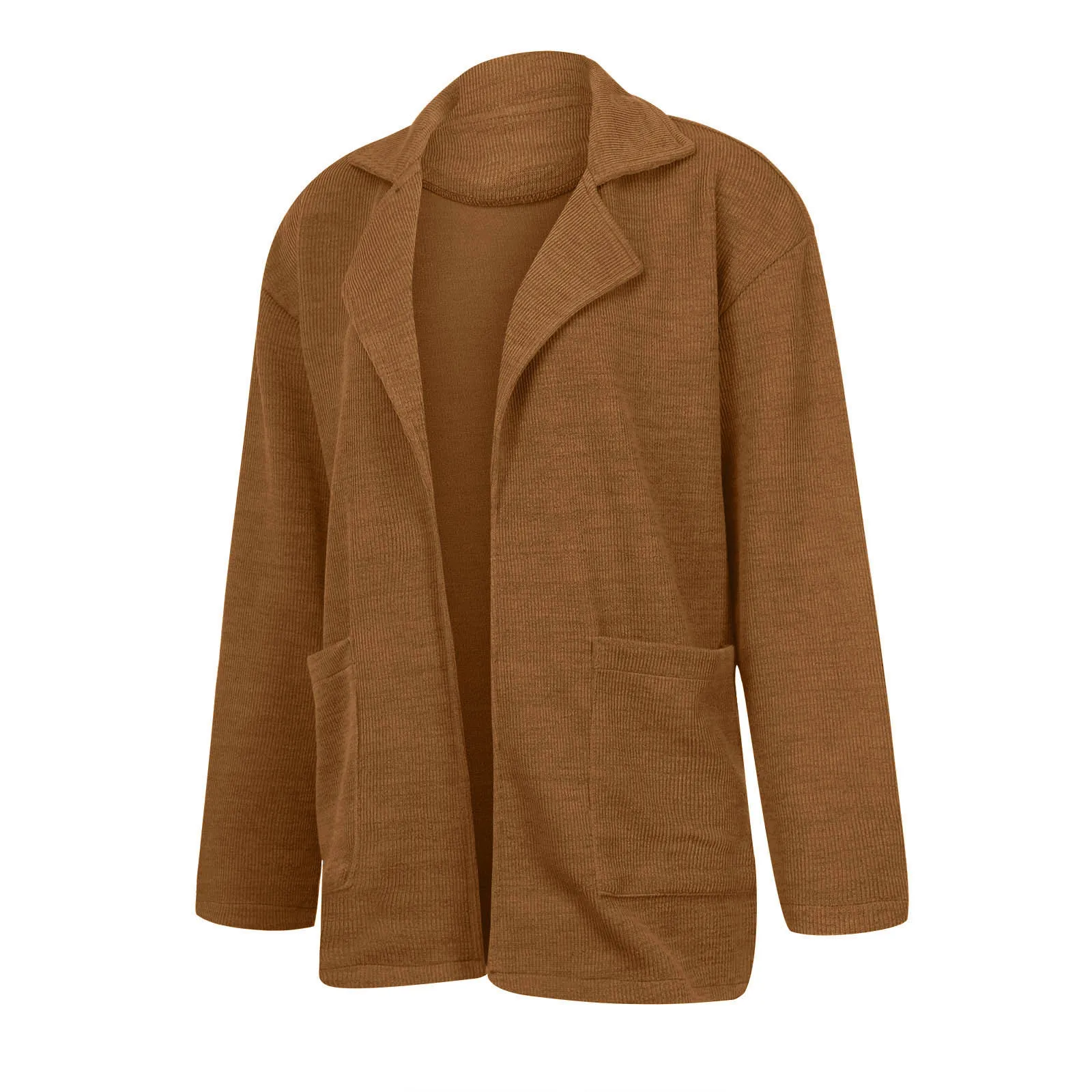 

women winter jacket Women Winter Turn Down Collar Pockets Solid Long Sleeve Loose Coat Jackets