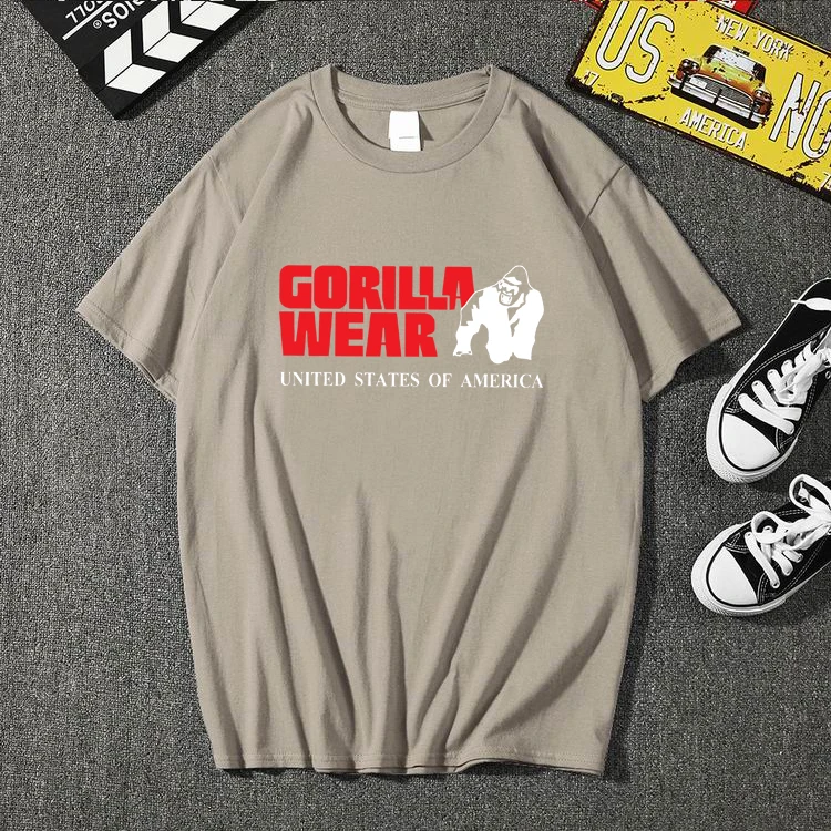 2021 Милый Забавный тройник gorilla одежда футболки homme мужская повседневная футболка