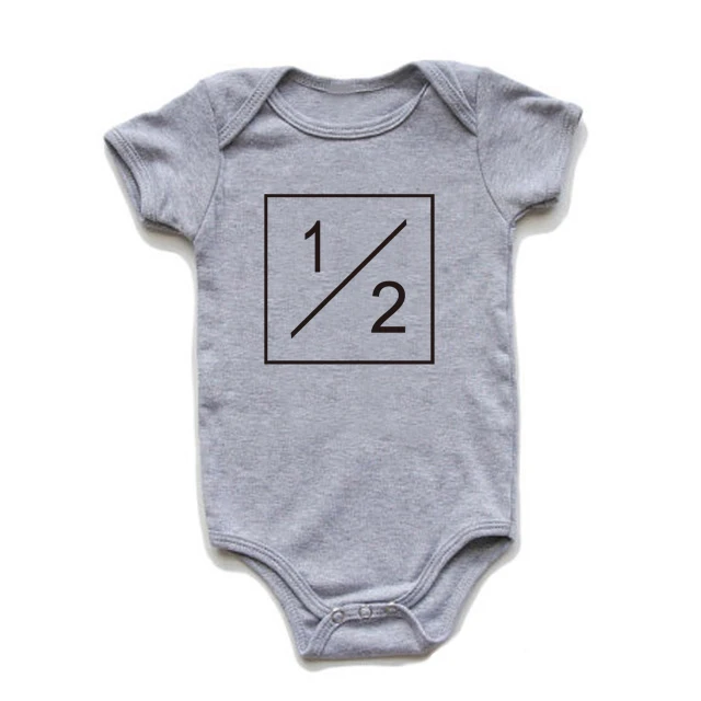 Комбинезон хлопковый с коротким рукавом для мальчиков и девочек 1/2 | Мать ребенок