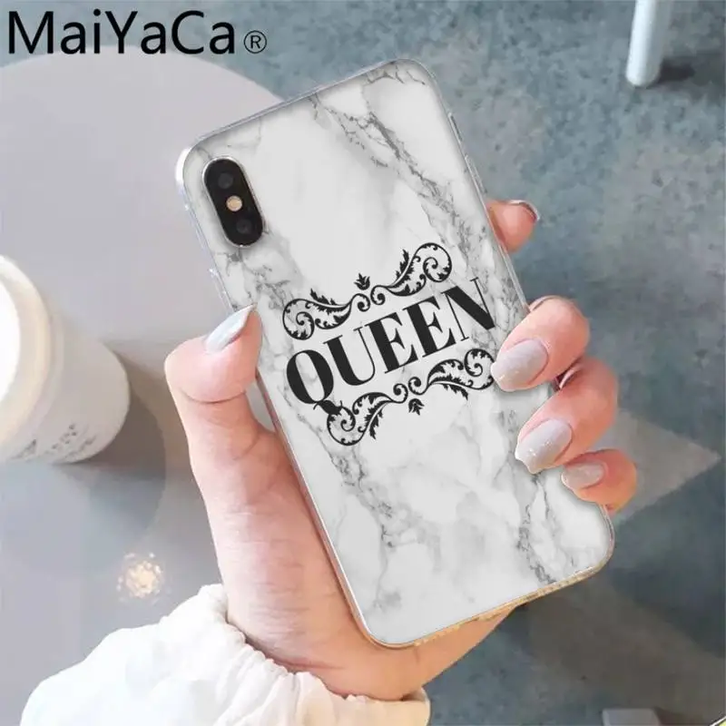 

MaiYaCa Queen and King Phone Case shell for iPhone 5S 8 7 6 6S Plus X XS MAX 5 SE XR 12 11 pro promax fundas