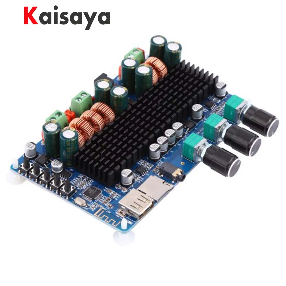 Цифровой усилитель мощности TPA3116 DC 12 В 24 50 Вт + 100 Bluetooth USB TF декодирование 2 1 канала