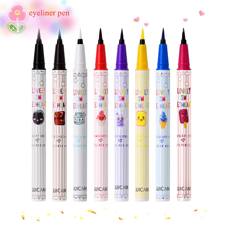 Жидкая подводка для глаз 8 цветов гладкая водостойкая устойчивая к поту