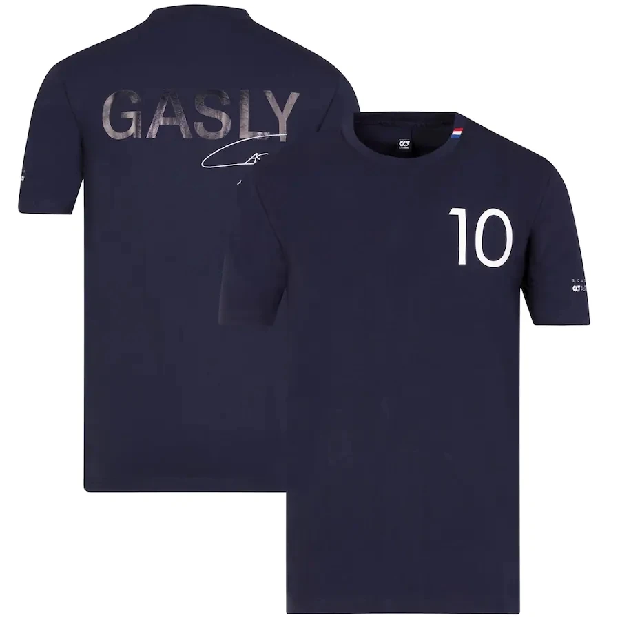 

New Summer Motorsport 2021 Season F1 Team Black T-Shirt Car Fan Racing Jersey Short Sleeve Shirt Clothing