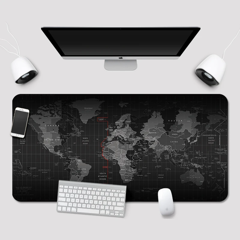 

Old World Map Large Gaming Mouse Pad Lockedge Mouse Mat Keyboard Pad Desk Mat Table Mat Gamer Mousepad for Laptop Notebook Lol