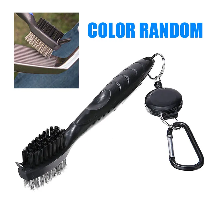 2-сторонняя металлическая Нейлоновая Щетка для гольфа и клубов набор чистки