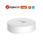 Датчик температуры и влажности Tuya ZigBee, питание от аккумулятора, работает с Alexa Google Assistant и Tuya Zigbee Hub, умный дом