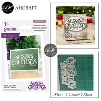 ahcraft seasons greetings metal cutting dies for diy scrapbooking photo album decorative embossing stencil paper cards mould