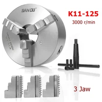sanou k11 125 lathe chuck 125mm 3 jaw self centering hardened reversible tool for drilling milling machine