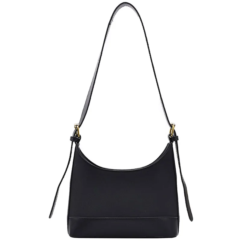 

Solid Color PU Leather Half-moon Bags 2020 Branded Luxury Fashion Shoulder Crossbody Handbags Trending Lux Hand Bag