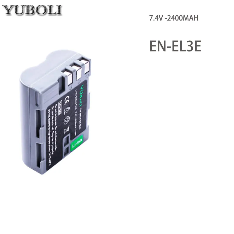 1battery Высокое качество EN-EL3e RU EL3e 7,4 V 2400 мА/ч, Камера батареи для Nikon ENEL3E RU EL3E D30 D50 D70 D90 D70S D300 - Цвет: 1battery