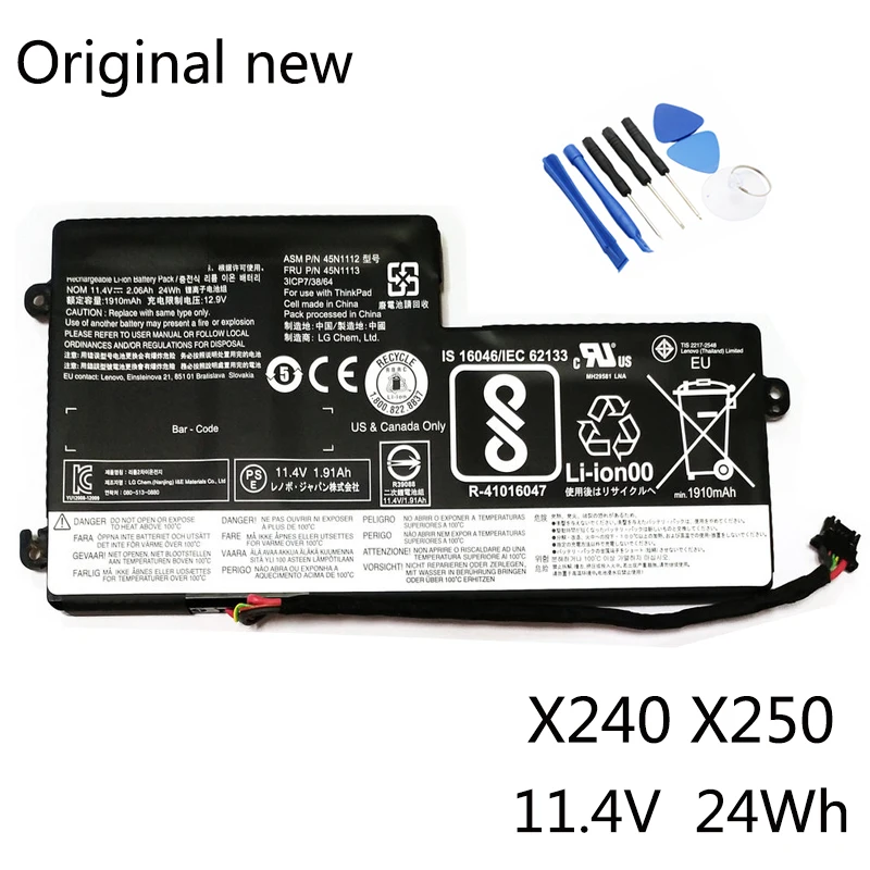 

New Internal Battery For Lenovo ThinkPad T440 T440S T450 T450S X240 X240S X250 X260 X270 L450 45N1110 45N1111 45N1112 24Wh