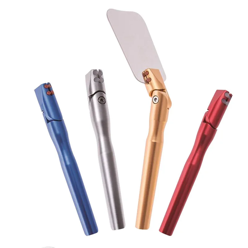 

Dental Intraoral Photographic Reflector Mirror with rotatable Handle Denture Tools Glass