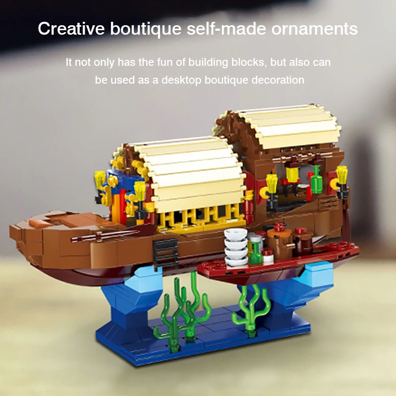 Строительный блок строительный конструктор Moc известный цветок лодки игрушки