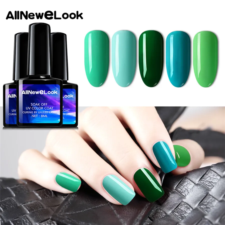 AllNeweLook Гель лак для ногтей Gellak УФ светодиодный оливковый Cherimoya гель нейл арта